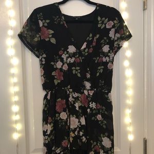 Floral Romper with Train